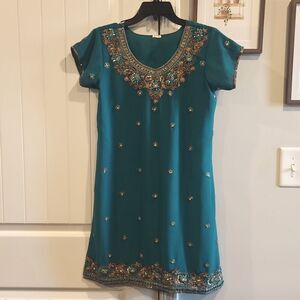 Beaded tunic made in India size small